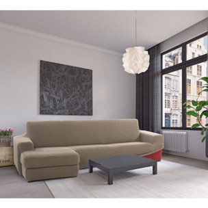 Funda para Chaise Longue izquierdo (visto de frente) brazo largo SÚPER ELÁSTICA modelo HELENA
