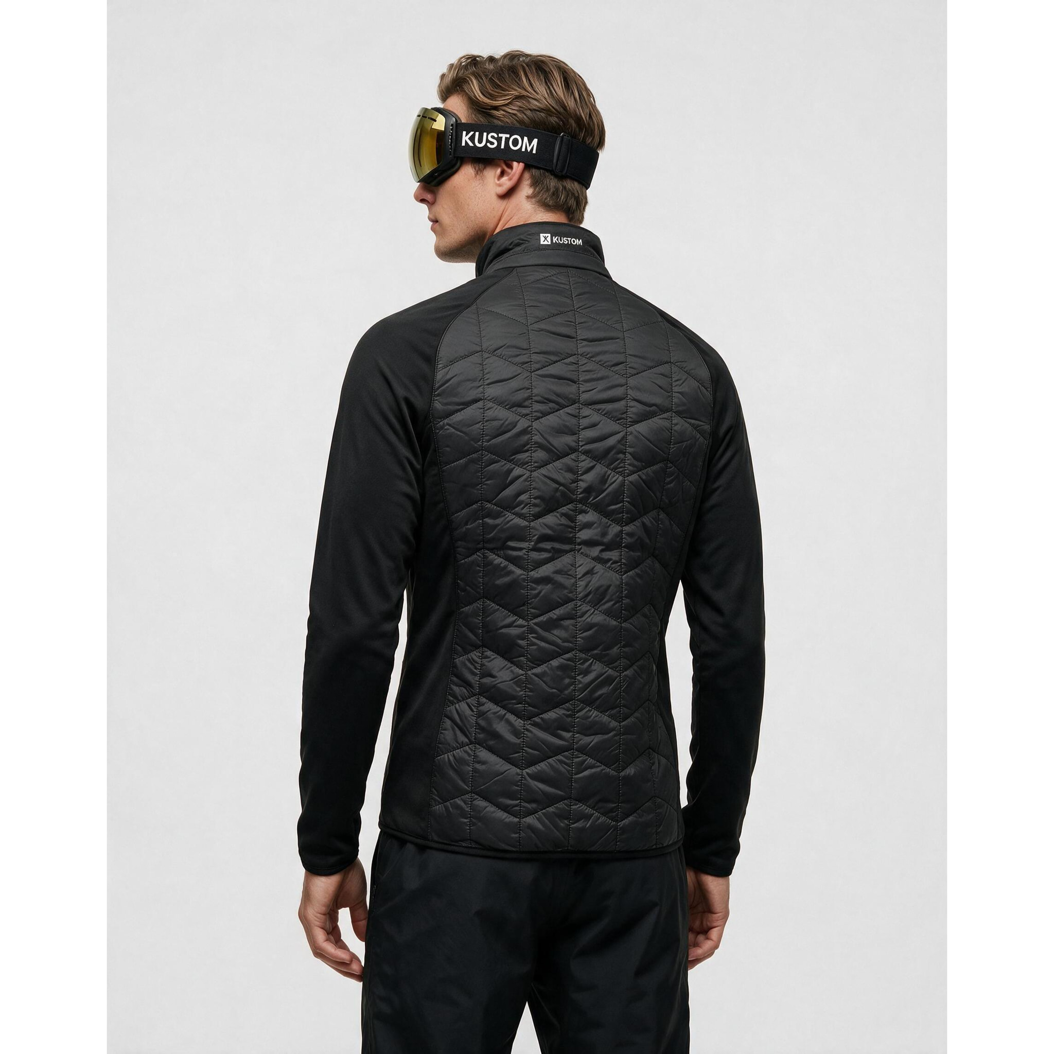 Chaqueta híbrida aislante para hombre KUSTOM MOTUS Hybrid Insulated - Negro