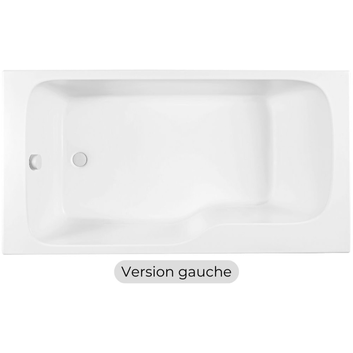 Baignoire bain douche Malice blanc brillant