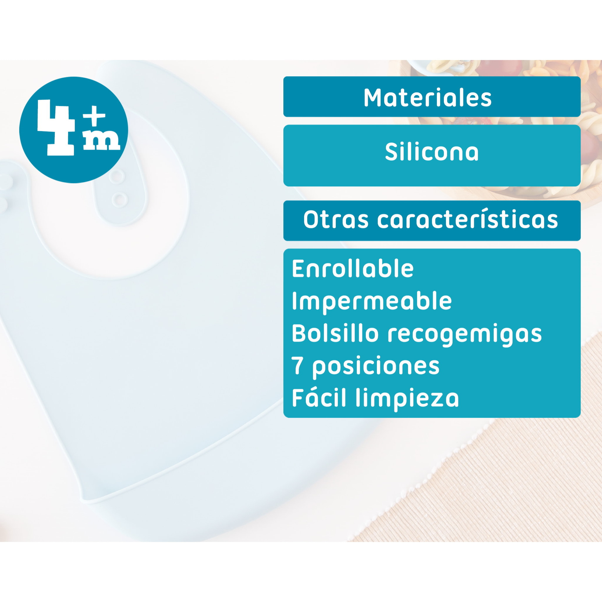 BABERO BLANDITO SILICONA AZUL