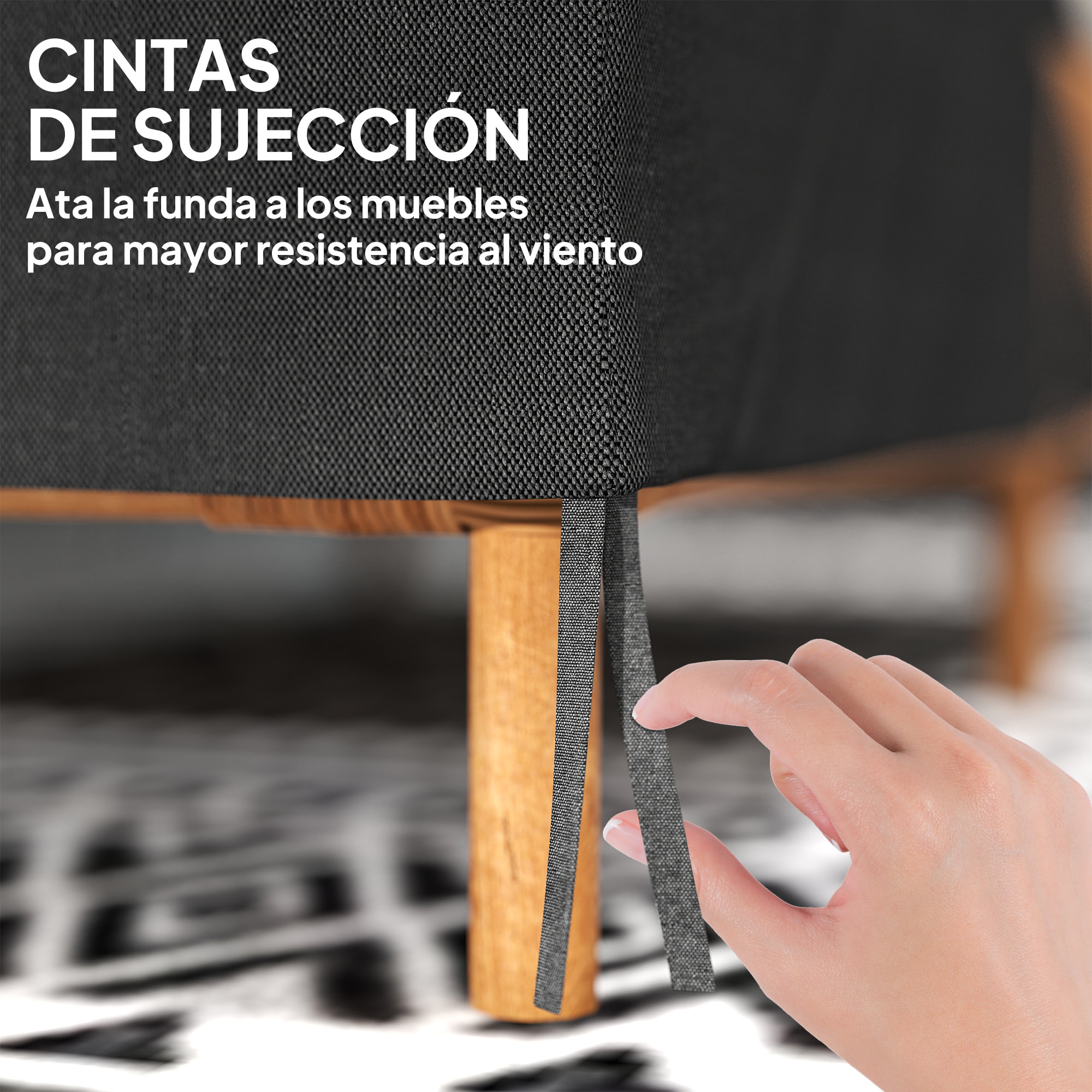 Funda para Banco de Jardín 2 Plazas, Funda Sofá Exterior Impermeable, Tela Oxford 600D con Recubrimiento, 140x84x56/94 cm para Patio, Terraza, Negro