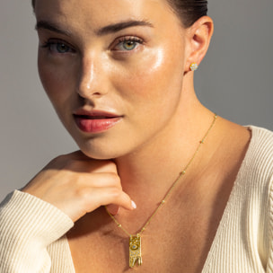 Pendientes Hudur acabado oro amarillo 18k