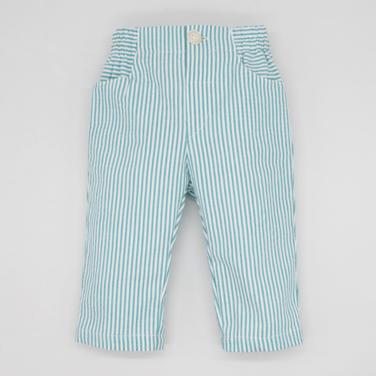 PANTALÓN RAYAS SEERSUCKER VERDE