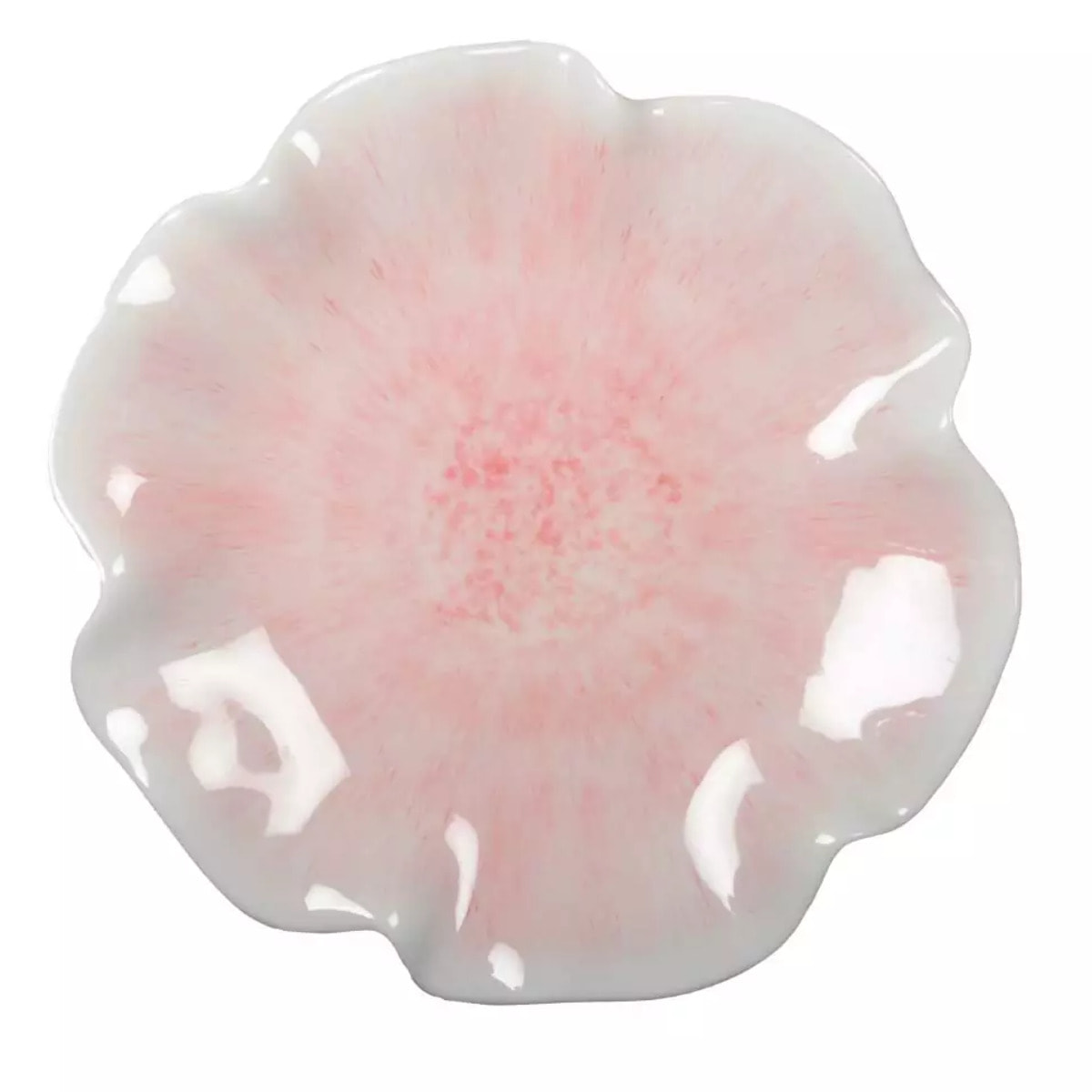 Lot de 6 Assiette plate rose en mélamine 28x28x2.5cm