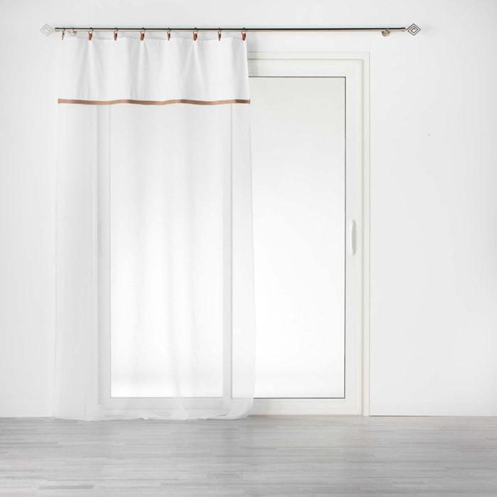 Voilage sablé esprit loft - Blanc