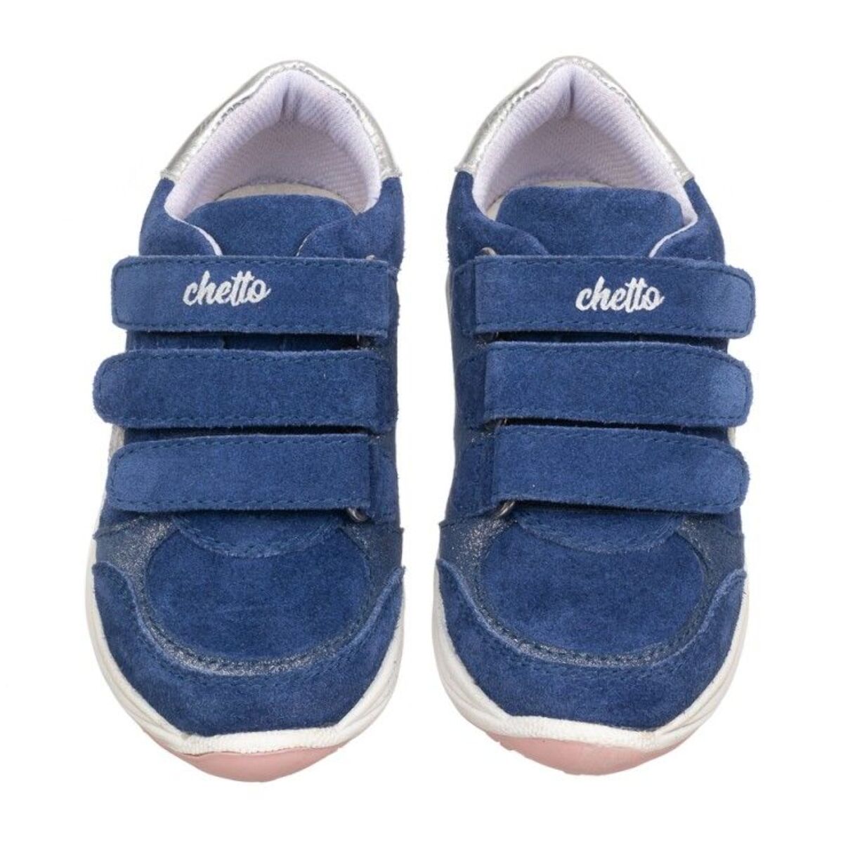 Deportiva toda piel tres velcros