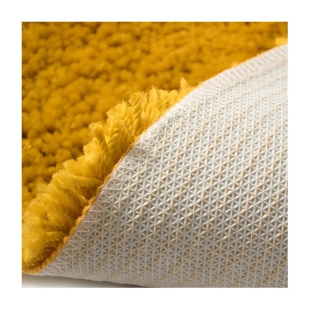 Tapis de bain rondMicrofibre HIGHLAND ?60cm Safran Spirella