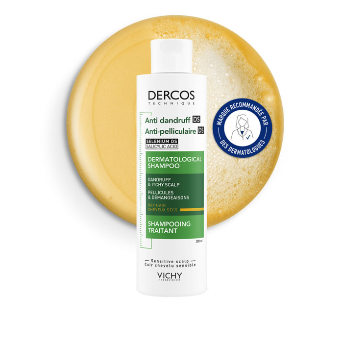 Dercos Technique Anti-Pelliculaire - Shampooing Cheveux Secs 200 ml