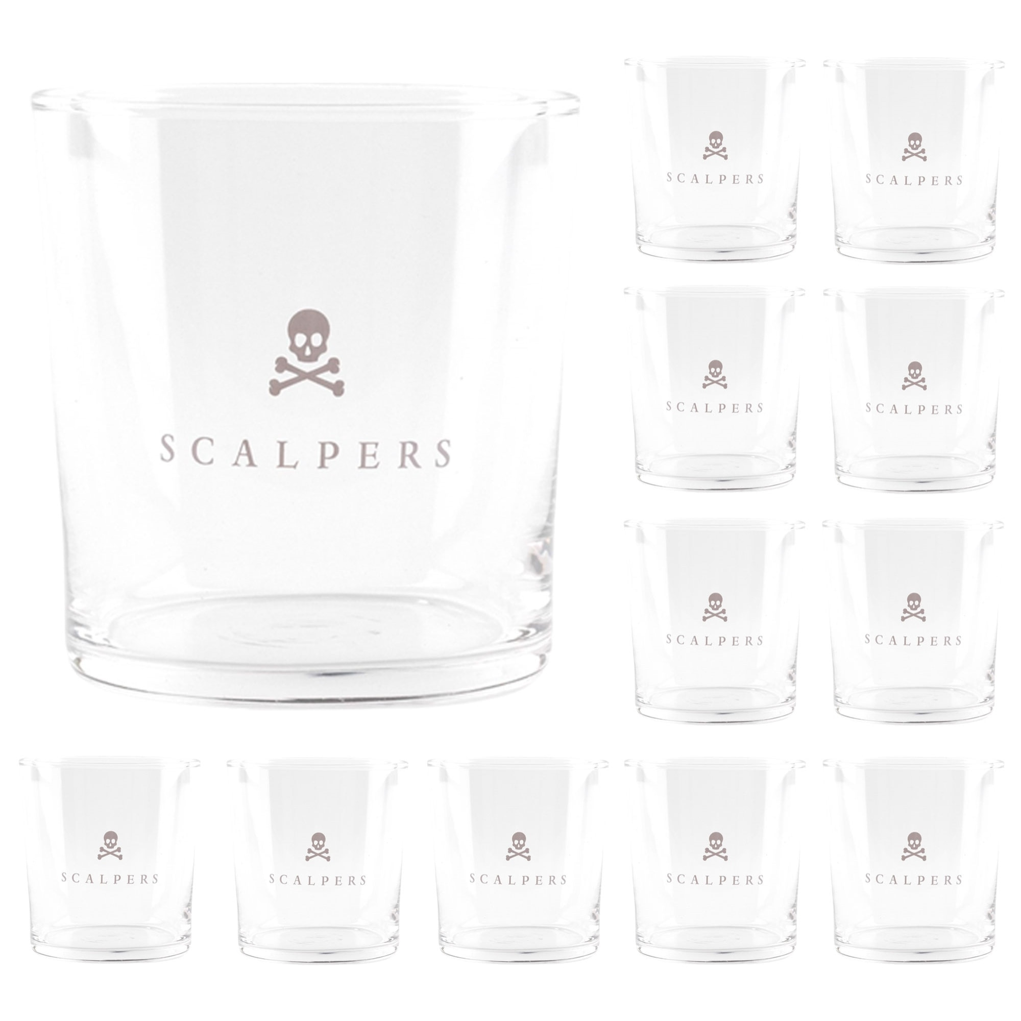 Set de 12 vasos de agua 35cl cristal scalpers home