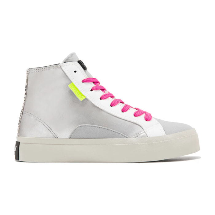 Zapatillas Altas Mujer Moon High Plata D.Franklin