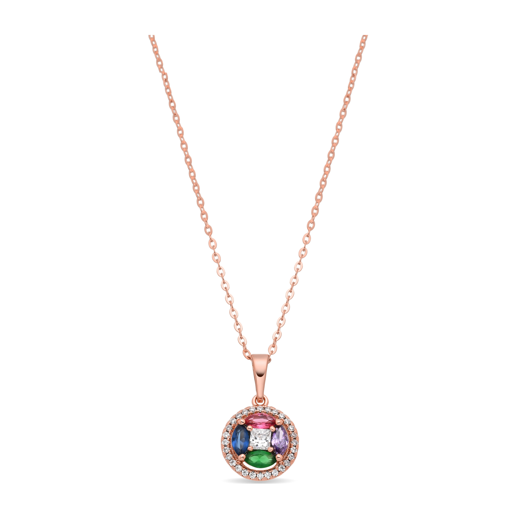 Collar Rathio acabado oro rosa 18k