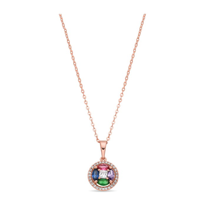 Collar Rathio acabado oro rosa 18k