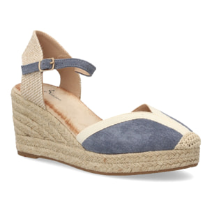 Alpargatas de cuña clásicas cómodas para mujer