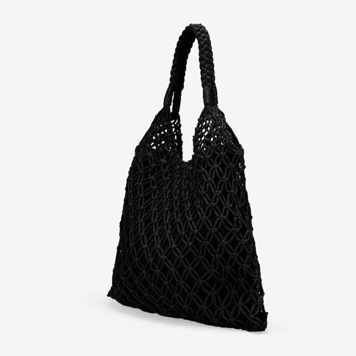 Bolso crochet negro de hombro