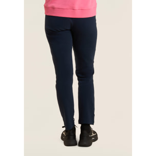 Tuta con zip e collo alto, logo in perline