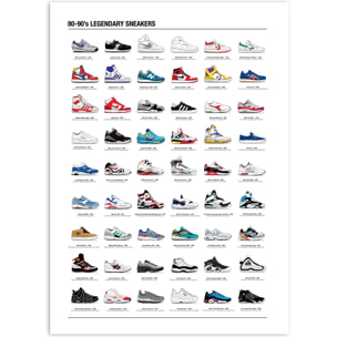 Affiche - 80-90's Legendary Sneakers - Olivier Bourdereau
