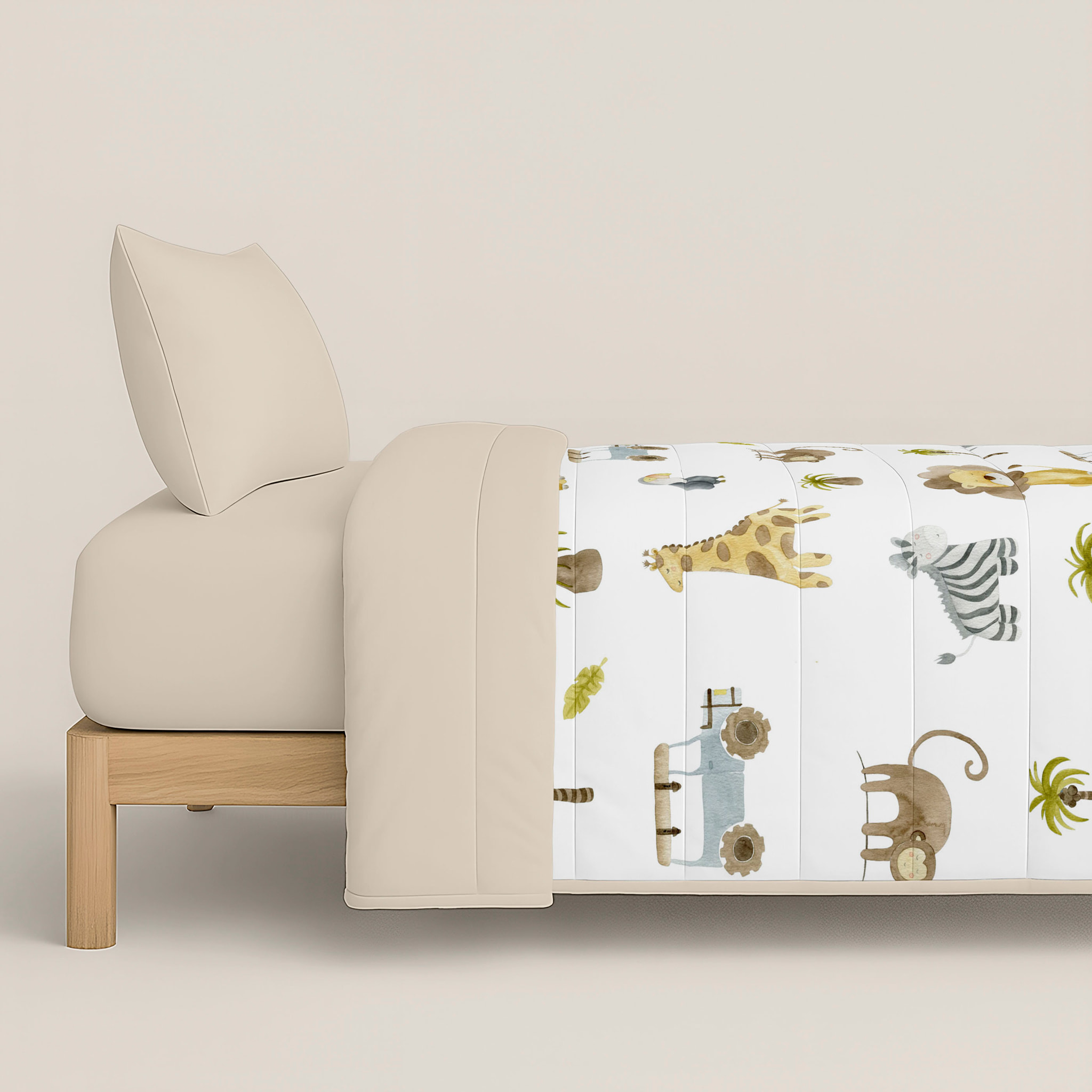 Cool Kids - Edredón Nórdico Estampado - Infantil - 100% Algodón - 200 gr/m² con Tacto Pluma - Serengeti