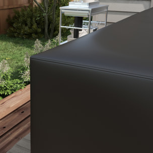 Housse de protection salon de jardin d'angle - imperméable, anti-UV - dim. 250L x 250l x 79H cm - noir