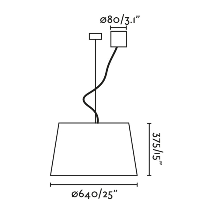 WINDSOR Lampada sospensione decentrata nera/grigio