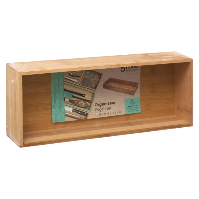 Organiseur 15x38cm "Tidy Smart bambou"