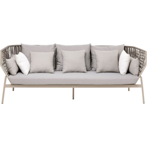 Canapé de jardin Formenta 3 places gris Kare Design