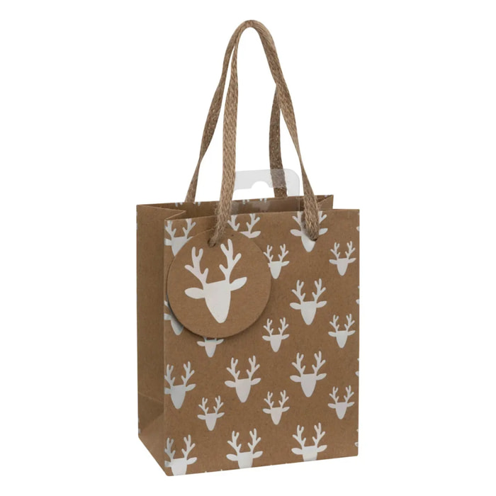 Sac cadeau holographique mini taille kraft