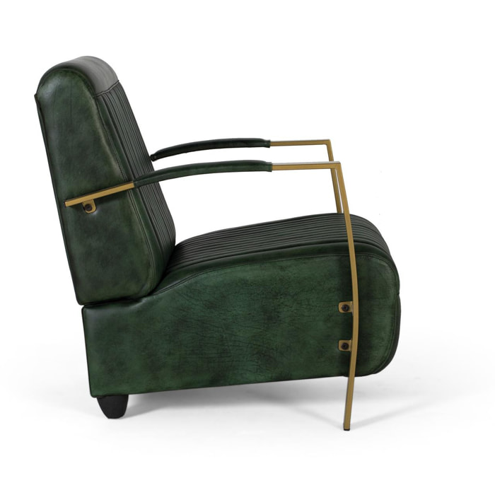 Sillón de Piel 65 Cm Estilo Moderno Elegante