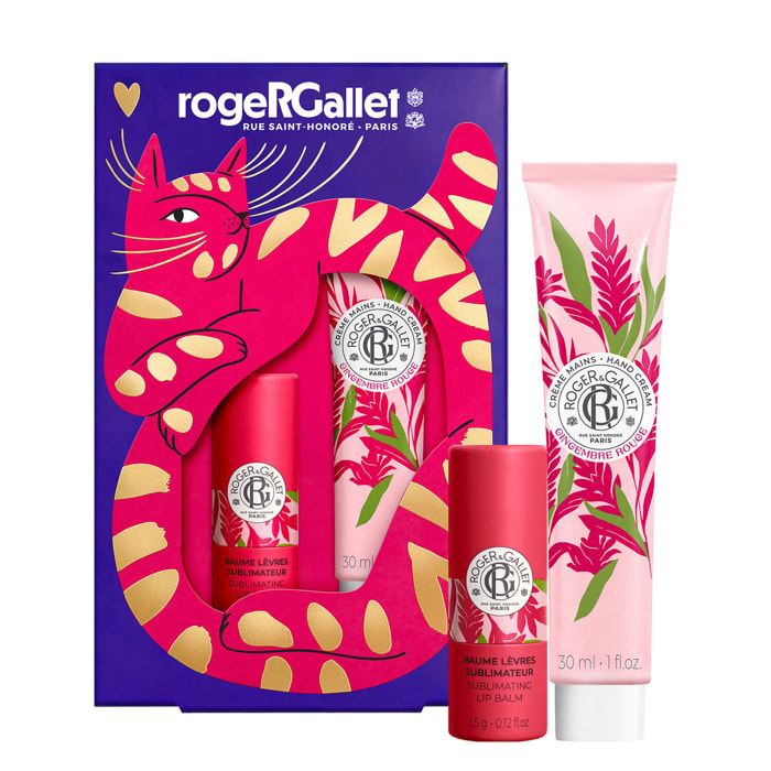 Gingembre Rouge - Coffret Baume Lèvres Sublimateur + Crème Mains Bienfaisante 30 ml
