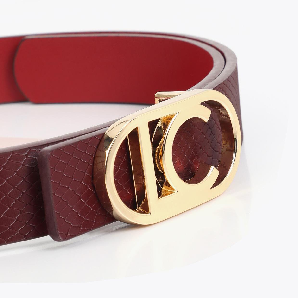 Cintura Reversibile Texture Serpente