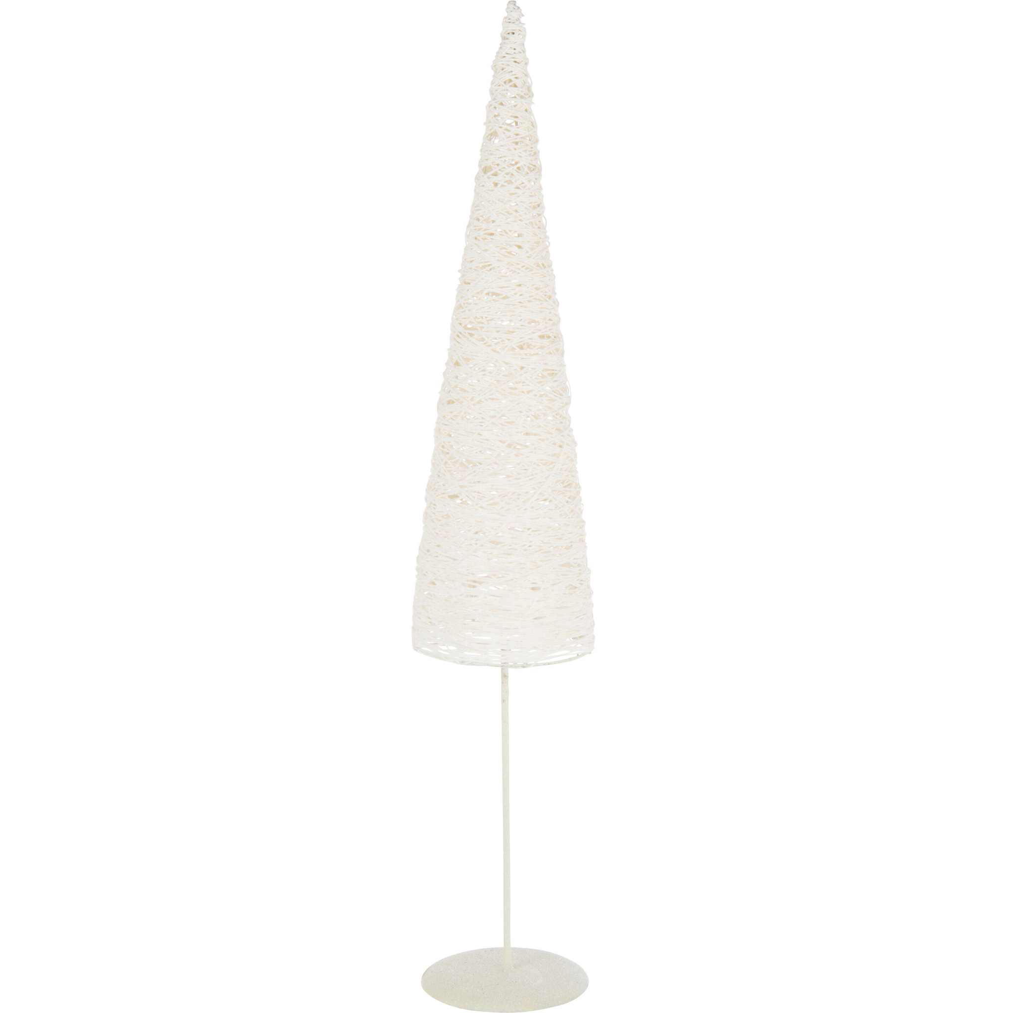 J-Line décoration sapin de Noël Sur Base - métal/papier - blanc - large