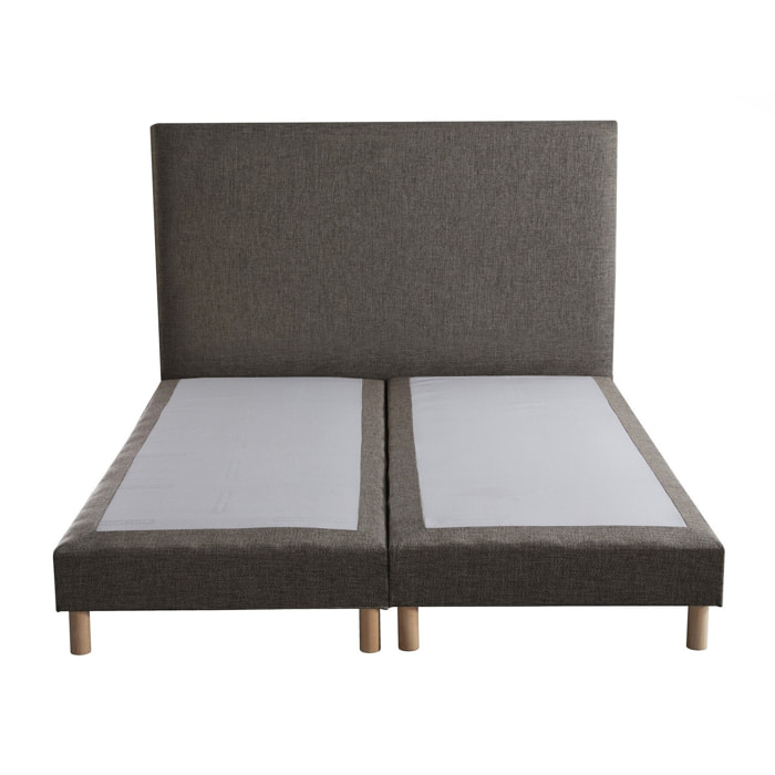 Sommier confort durable SYMBIOSE avec tête de lit lisse élégante