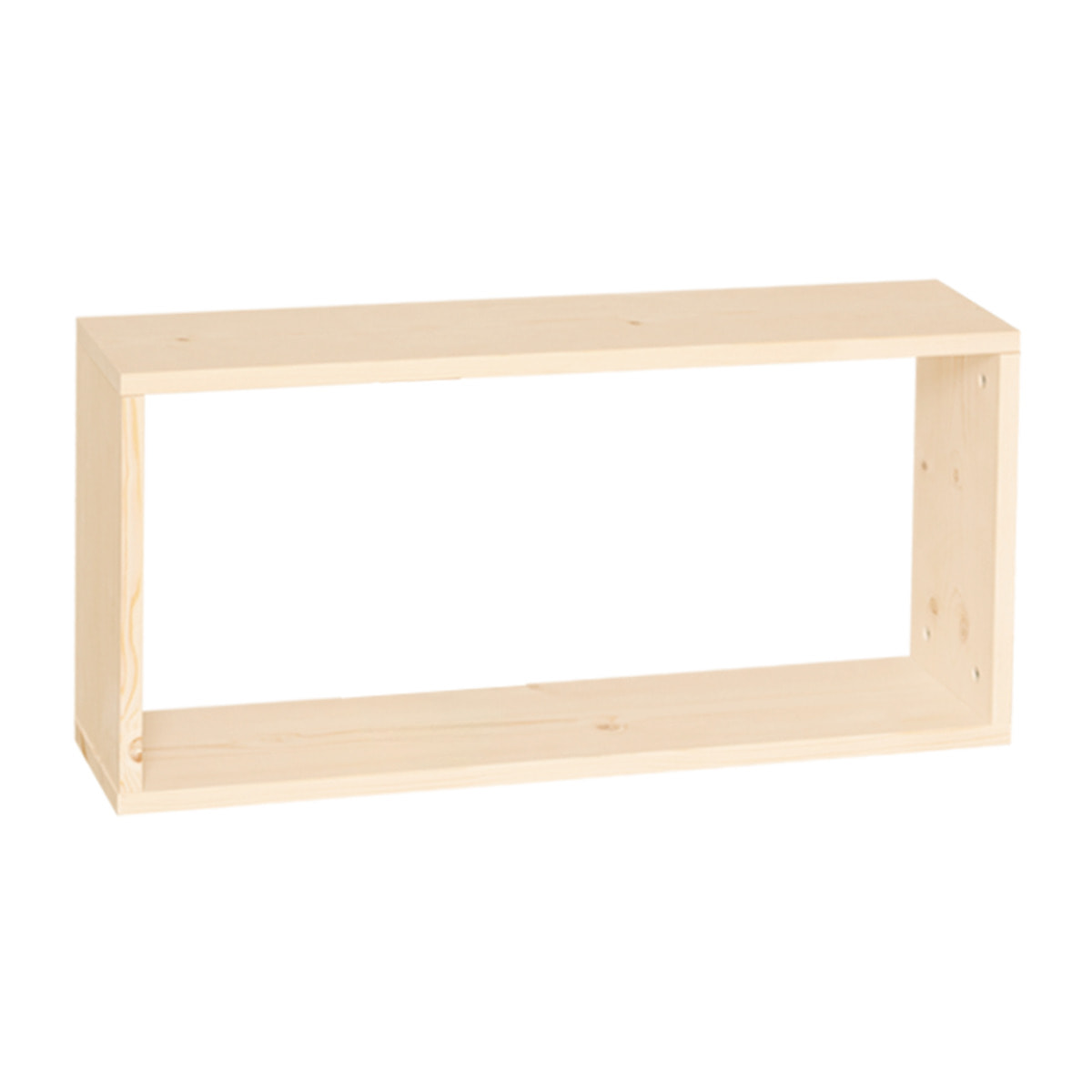 Mueble auxiliar de madera maciza en tono natural Alto: 38 Largo: 80 Ancho: 20