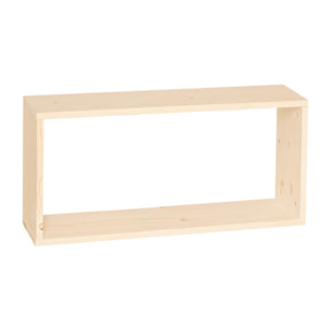 Mueble auxiliar de madera maciza en tono natural Alto: 38 Largo: 80 Ancho: 20