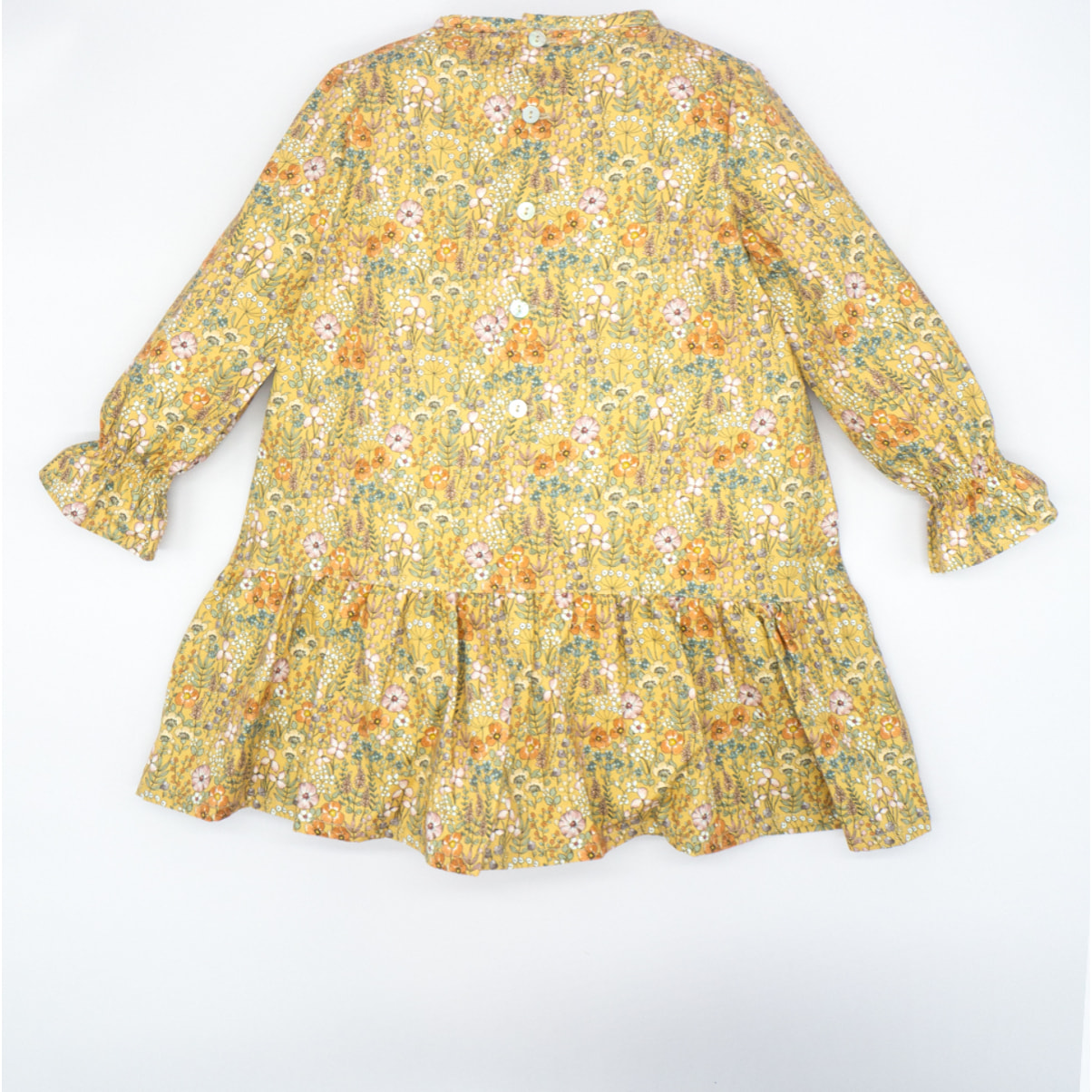 Vestido flores mostaza