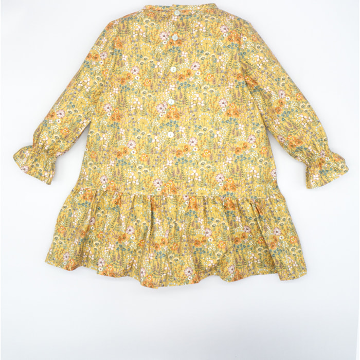 Vestido flores mostaza