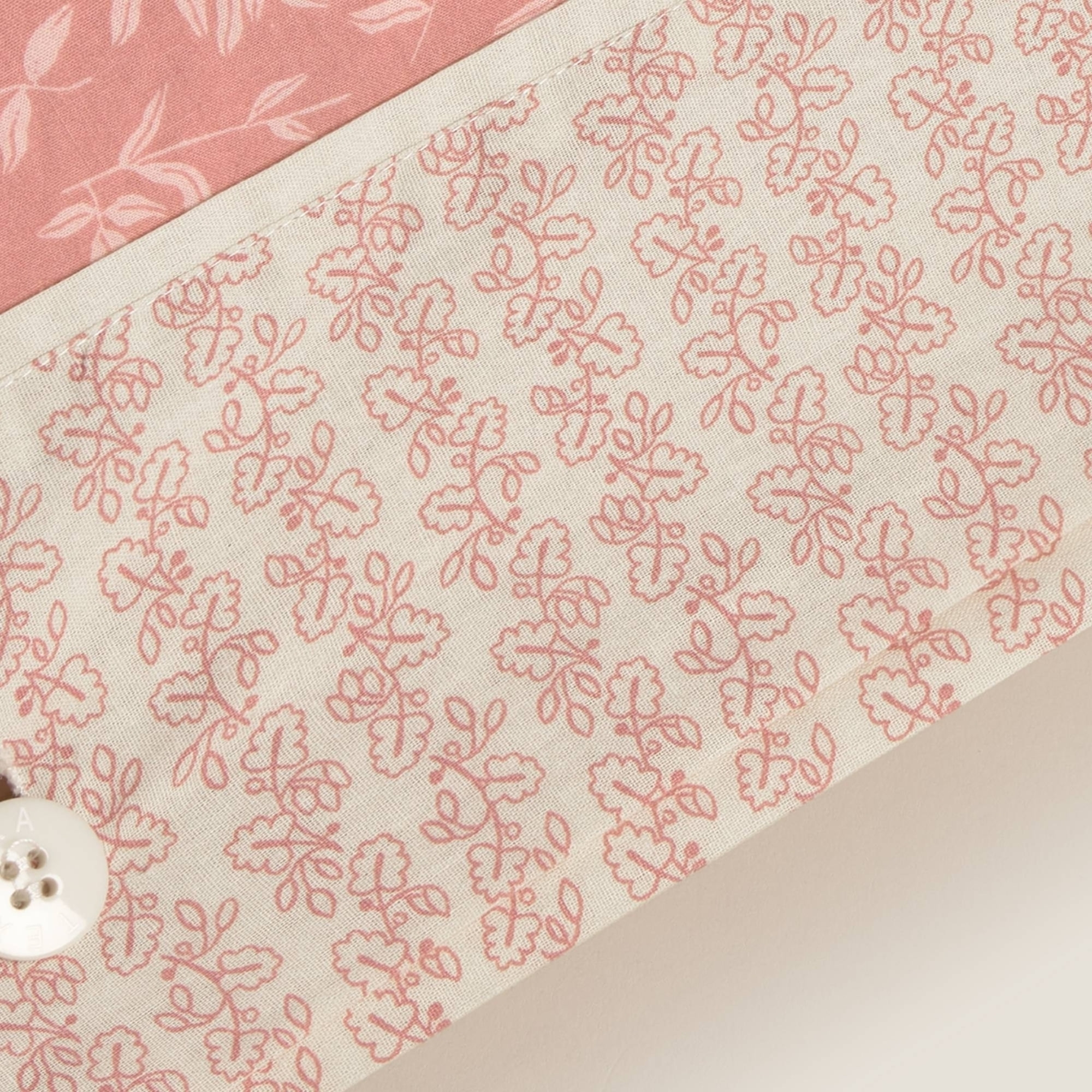 Funda de almohada algodón estampado floral Ritpat color rosa 100% Algodón