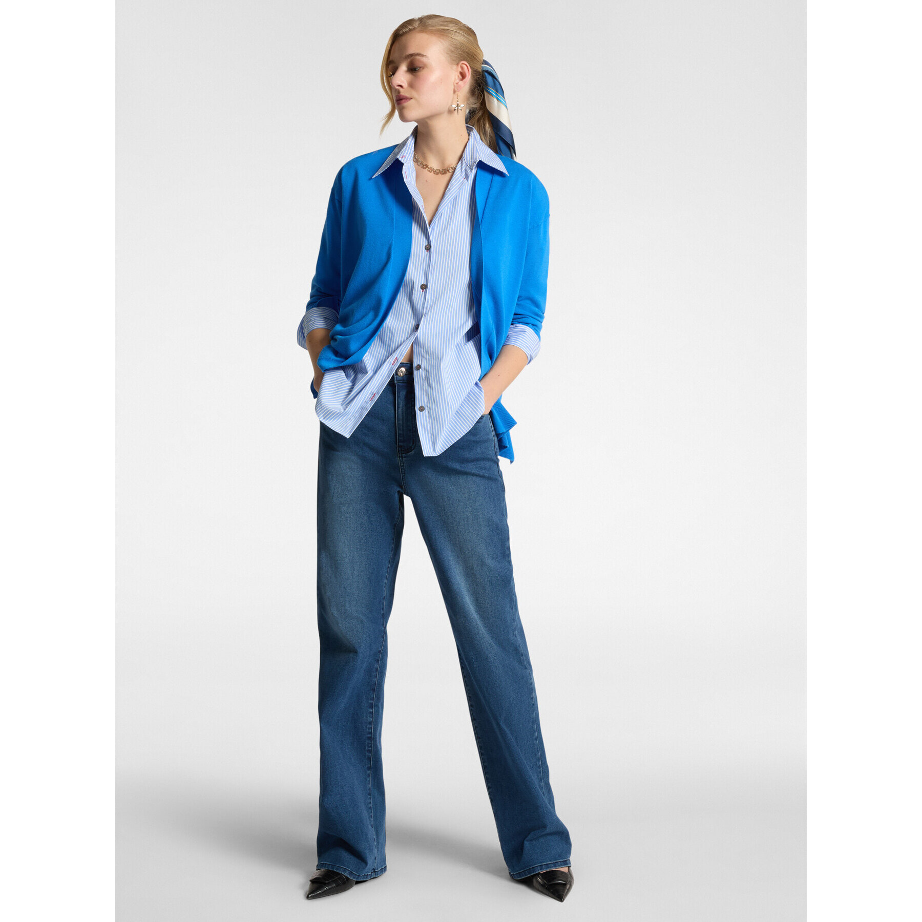 Elena Mirò - Jeans mid wide leg - Azul