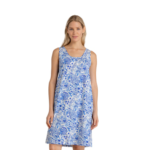 Abitino donna in cotone spalla larga articolo acquerello Noidinotte