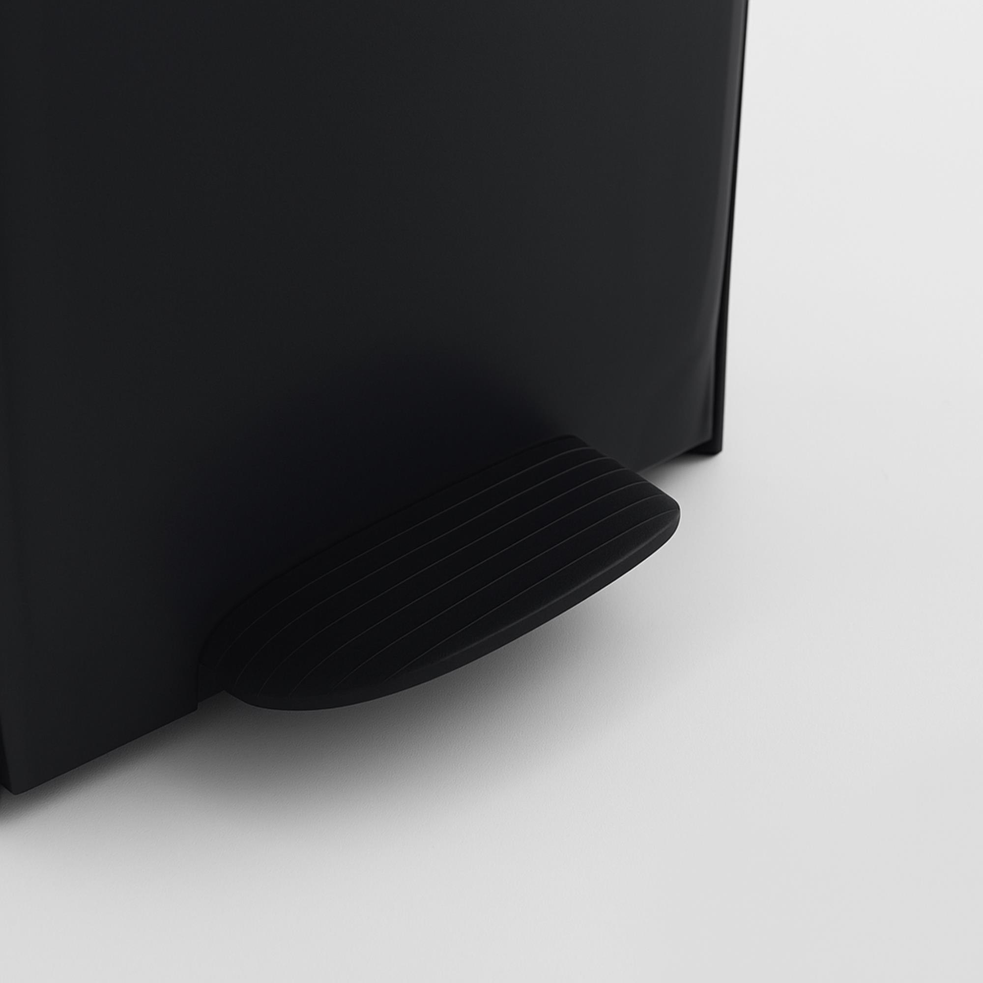 Cubo de basura o reciclaje 70l en negro, vertical, en 2 compartimentos, papelera para residuos, 76 cm de altura, fácil gestión, negro antracita