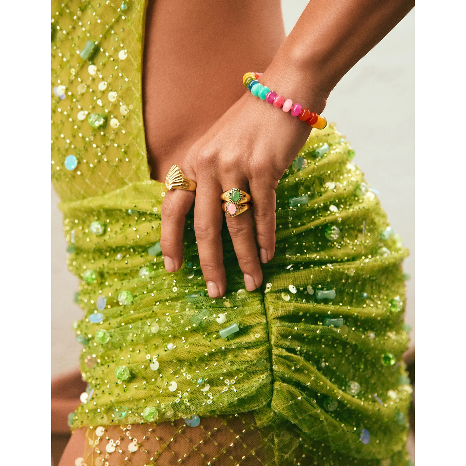 Bracciale Bloom Stones Acciao Placcato Oro