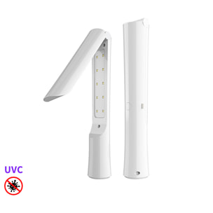 DAM Lampada UVC portatile pieghevole 4x4x25 Cm. Colore bianco