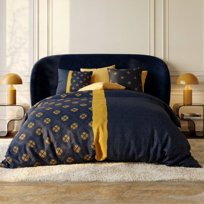 Parure housse de couette 100% coton nil