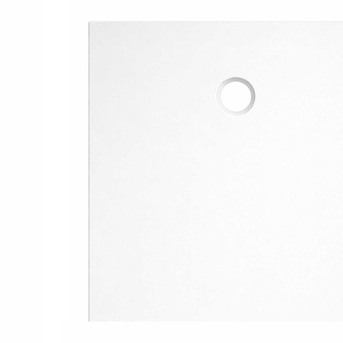 Receveur 80x80x2cm Extra-plat en Polybéton Blanc Mat Effet Soft-touch - Redécoupable - NELSON