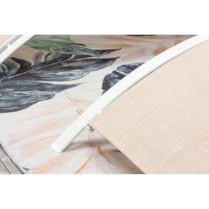 Lot de 2 transats empilables et ajustables écru/ blanc ANTIBES