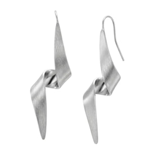 Pendiente Espiral con gancho en plata