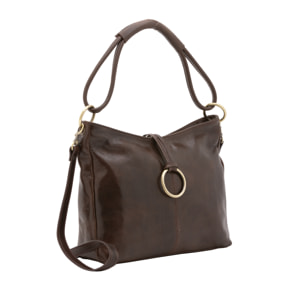 Borsa a spalla  da donna In Vera pelle Made in Italy 29x32x11 cm