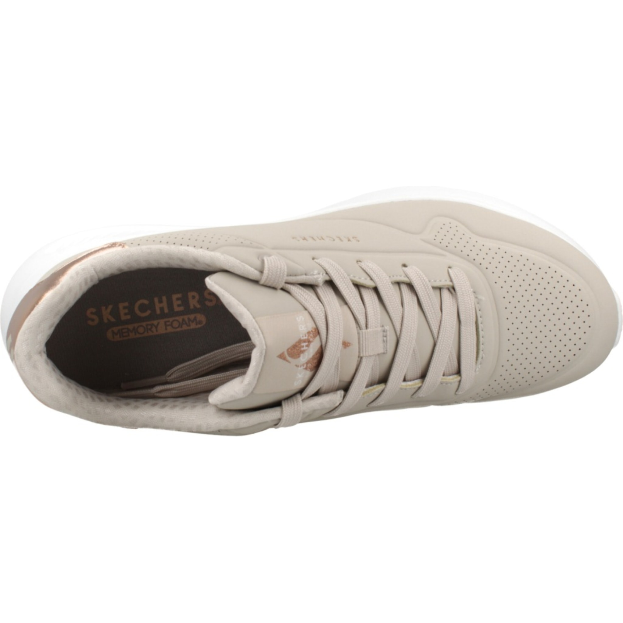 Sneakers De  Mujer Uno Lite Shimmer Along Beis