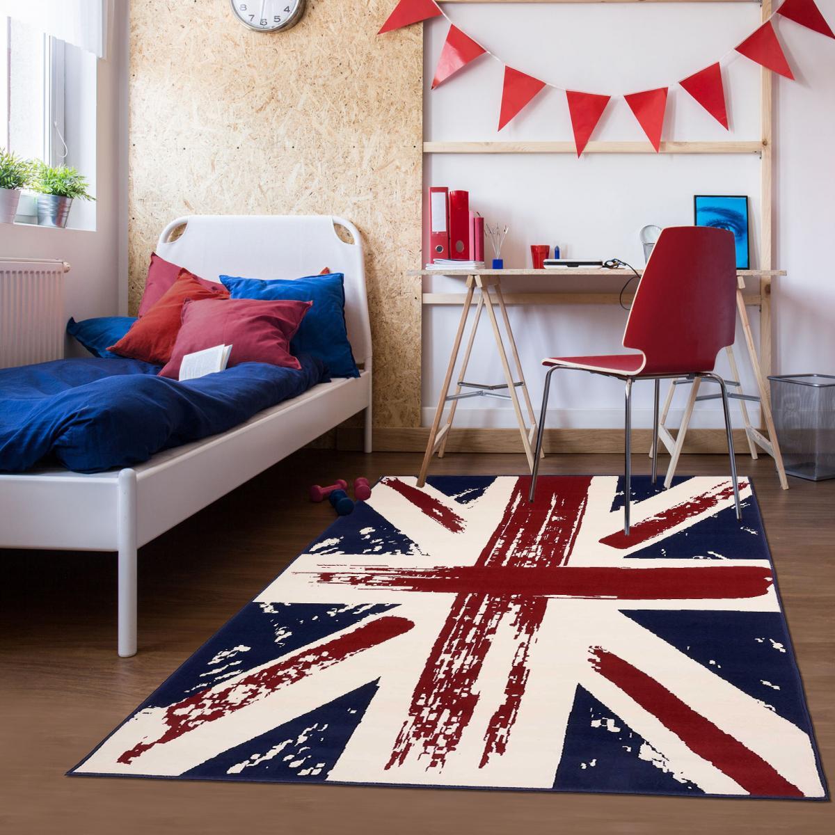 Tapis enfant tissé LONU motifd Union Jack