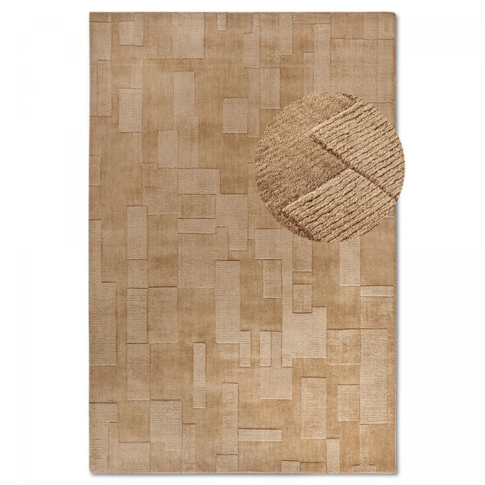 Tapis salon, motif géométrique authentique, piena, tissé main