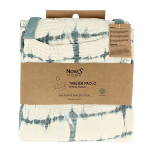 Tablier de cuisine en coton céladon h80cm PAOLO